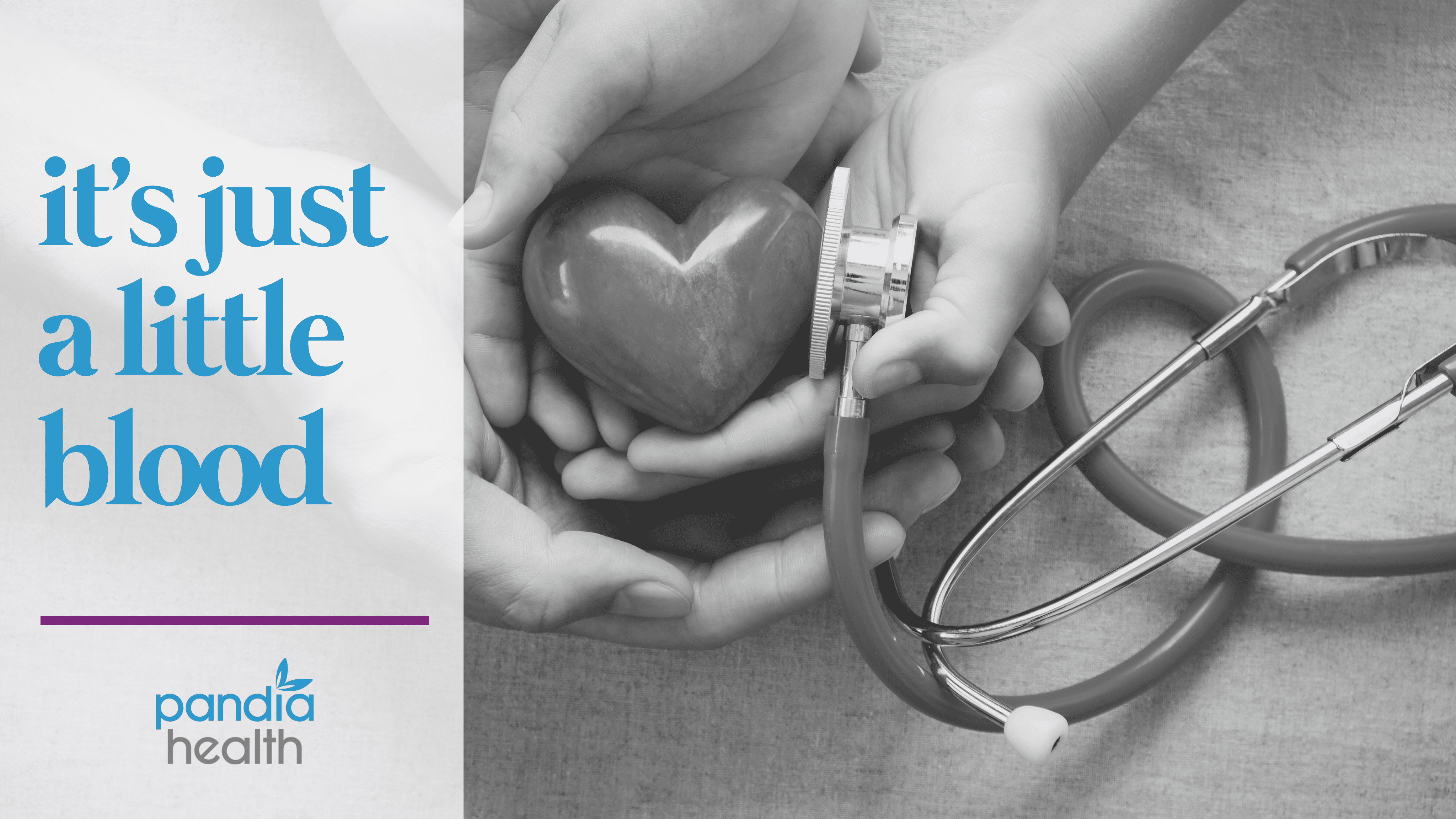 blog header image. parent and child's hands holding a heart shaped rock with a stethoscope pressed up to it.